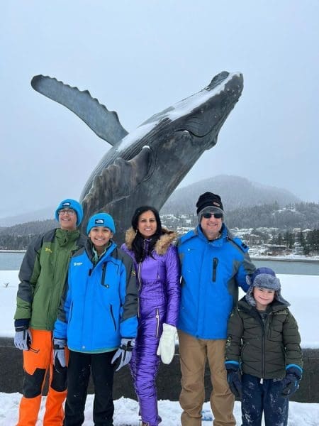 Humpback Sculpture in Winter